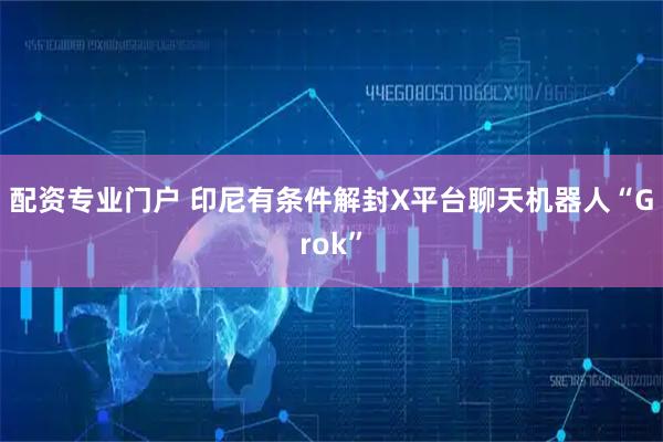 配资专业门户 印尼有条件解封X平台聊天机器人“Grok”